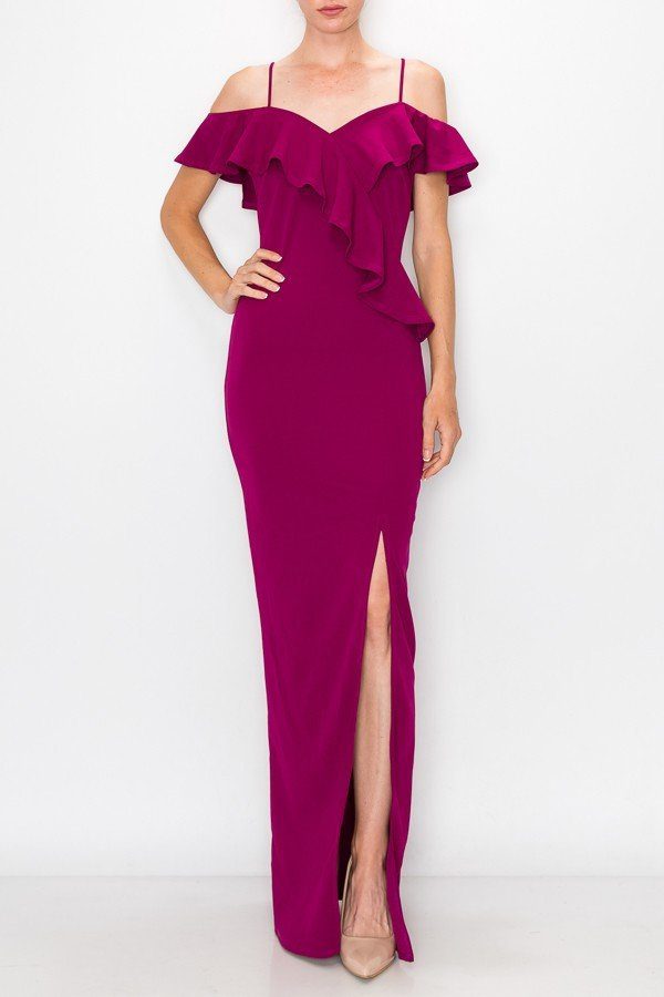 Vestido largo hombros descubiertos - Imagen 6