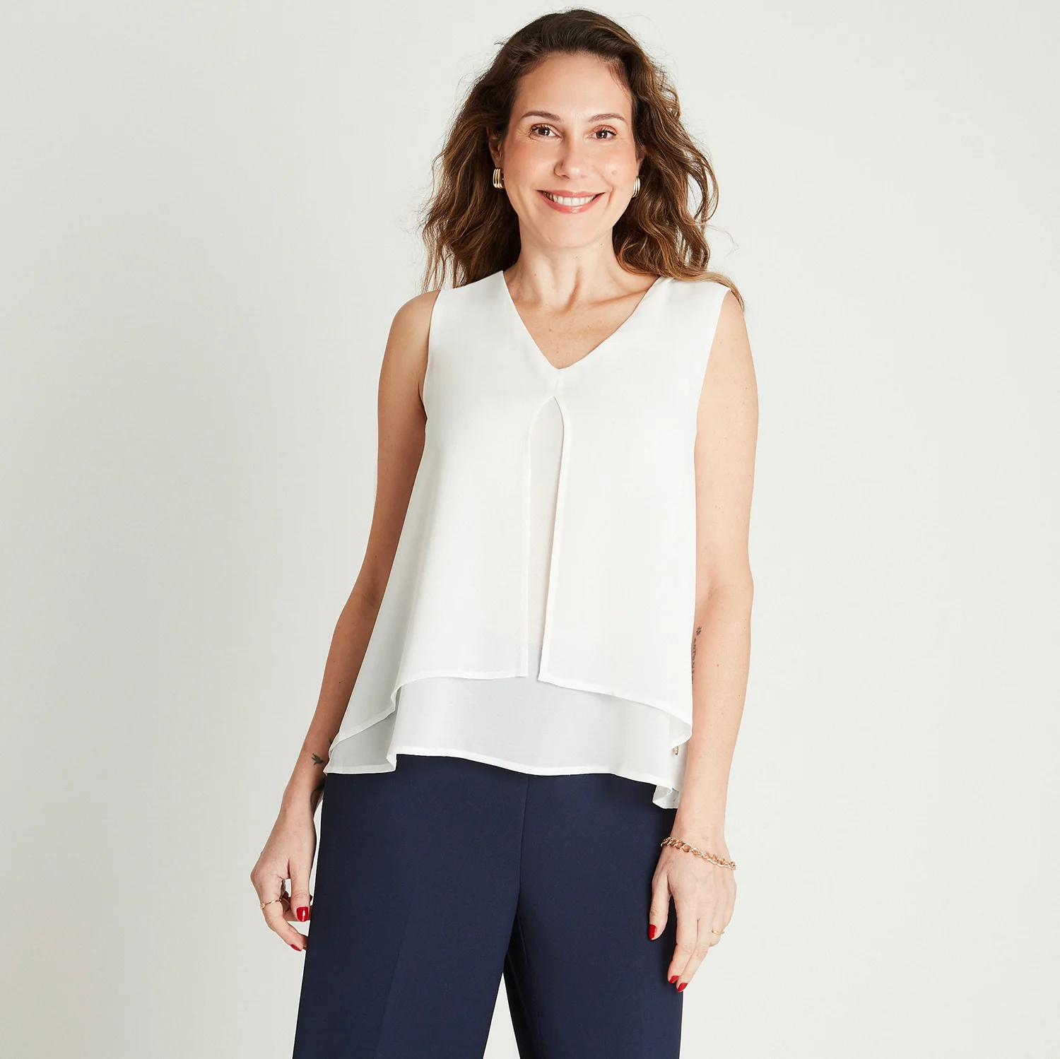Blusa Blanco Tajalí Frente y Espalda