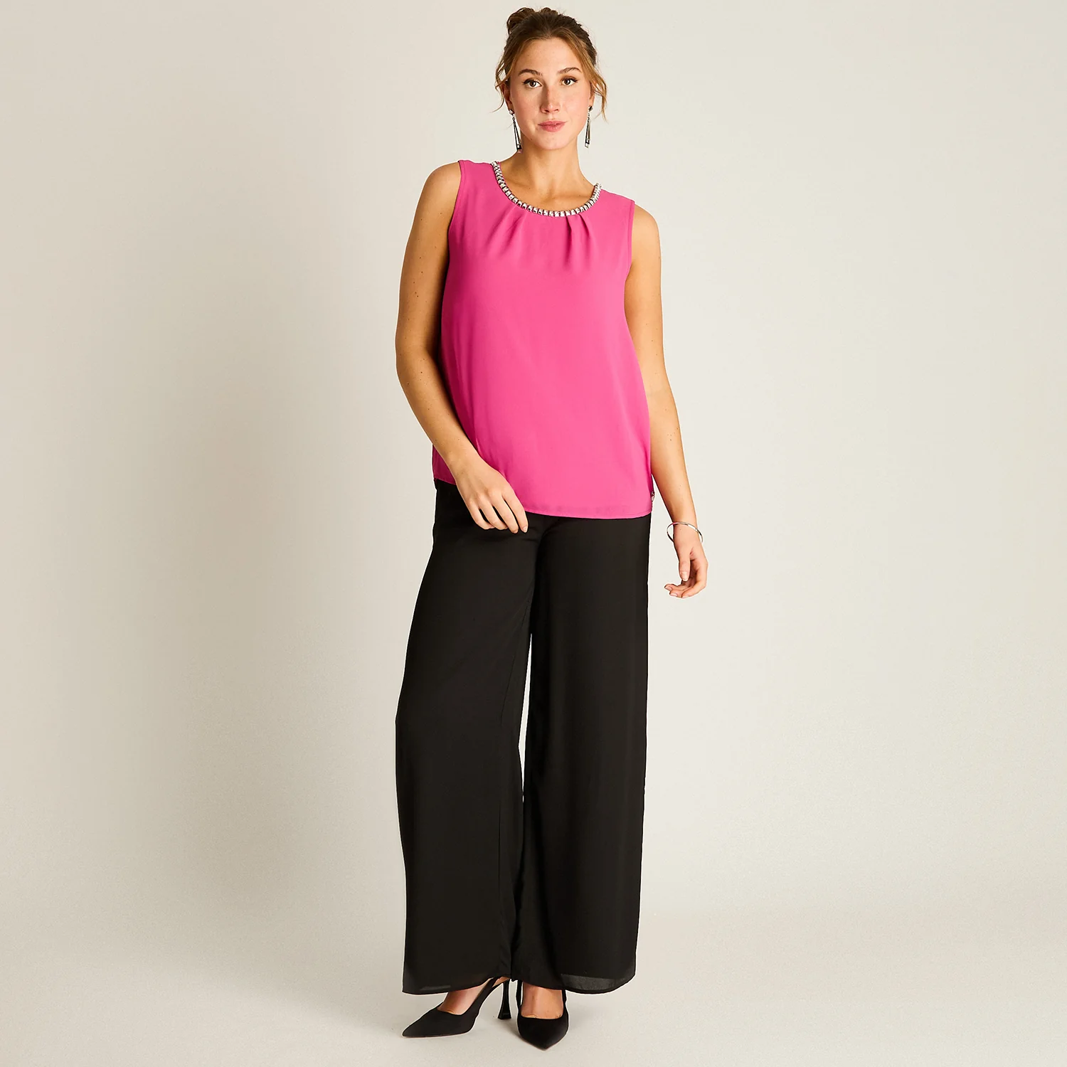 Blusa Fucsia con Aplique de Brillos - Imagen 4