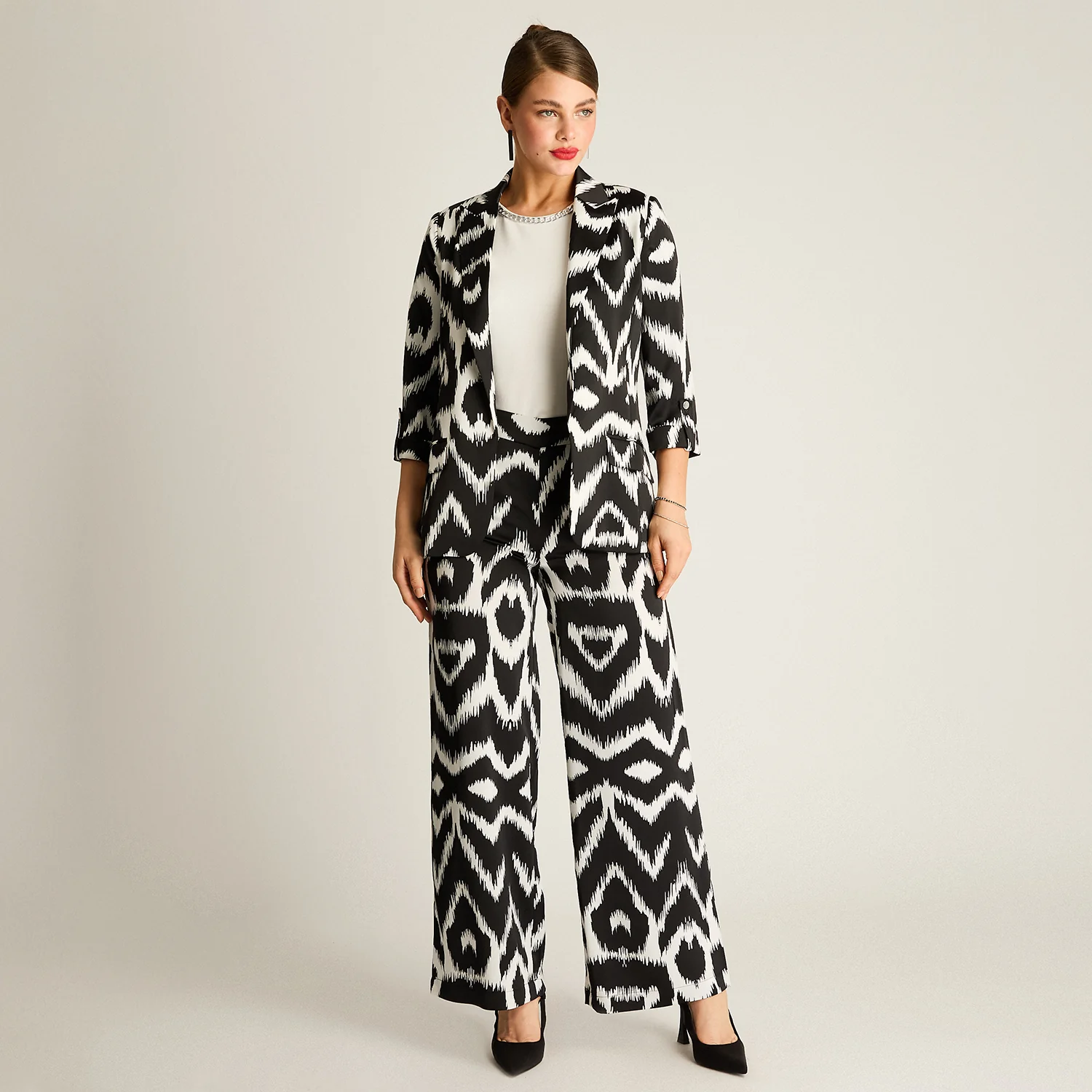 Blazer Crudo Estampado Zebra - Imagen 4
