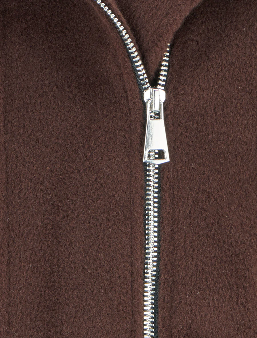 Abrigo largo con capucha de corte recto - Marrón - Imagen 3