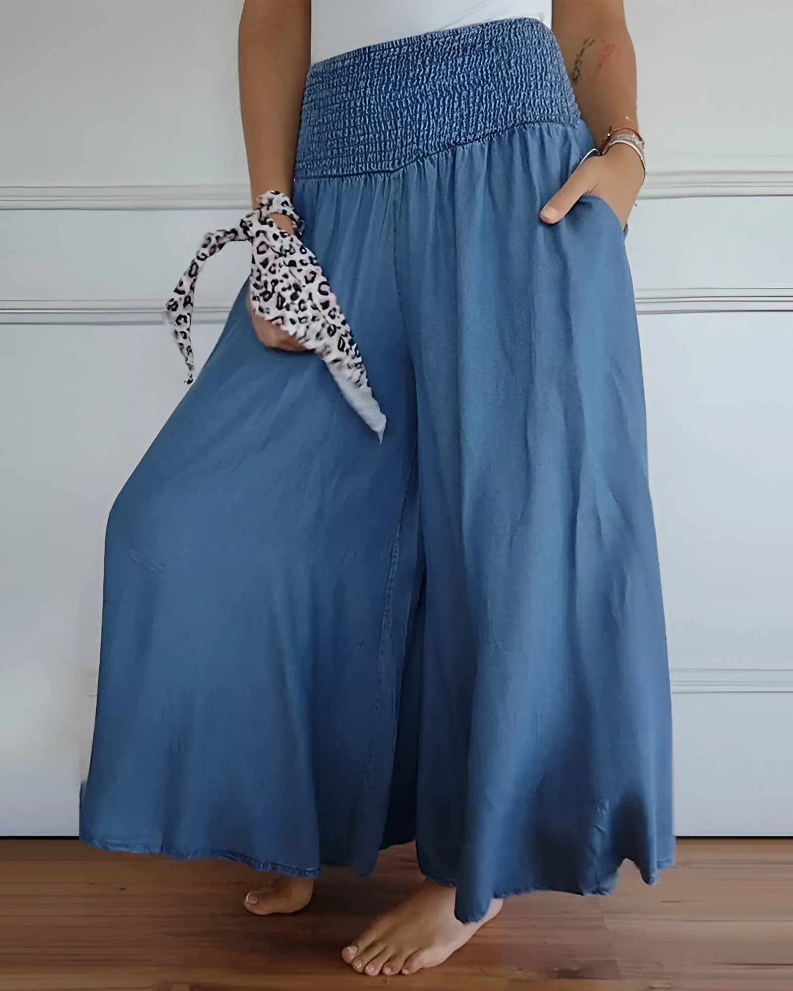 Elysia | Pantalón Amplio Y Cómodo Para Mujer Con Cintura Elástica Y Caída Fluida - Imagen 3